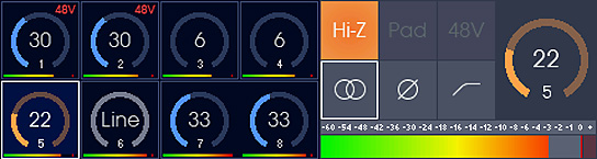 [bild] Kontrolldisplay i Aurora(n) PRE 1608 för två LM-PRE4