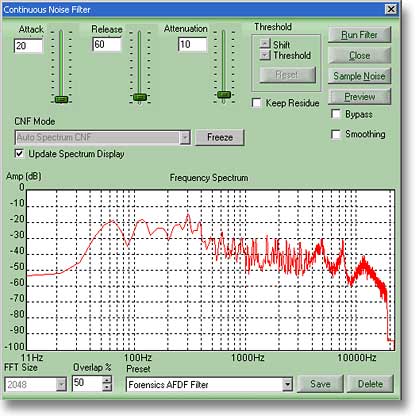 [bild] DC SIX: skärmdump Continuous Noise Filter