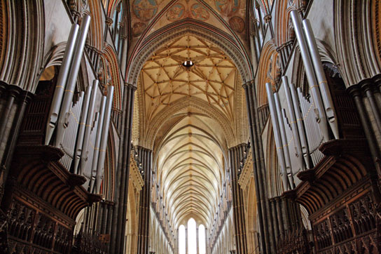 [bild] 1877 Father Willis, Salisbury Cathedral ~ Fasad